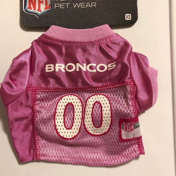 Denver Broncos #00 NFL Dog Pet Mesh Jersey Pink - Picture 1 of 5